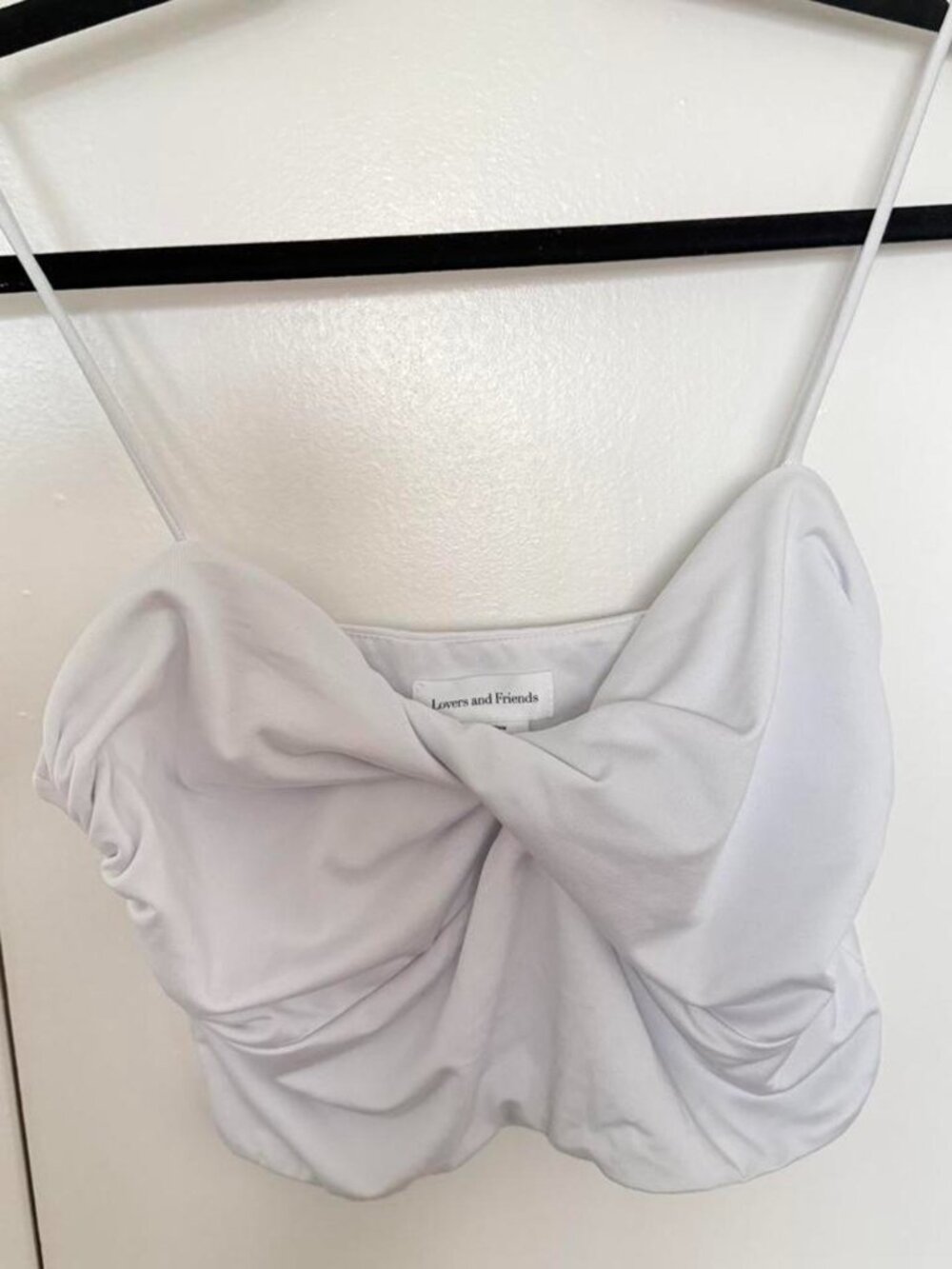 Lovers + Friends White & Blue Crop Top - Size S
